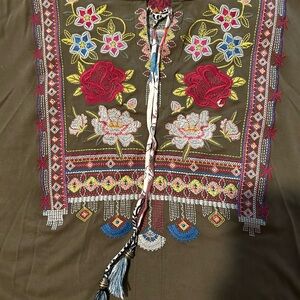 John Mark Multicolor Embroidered Blouse